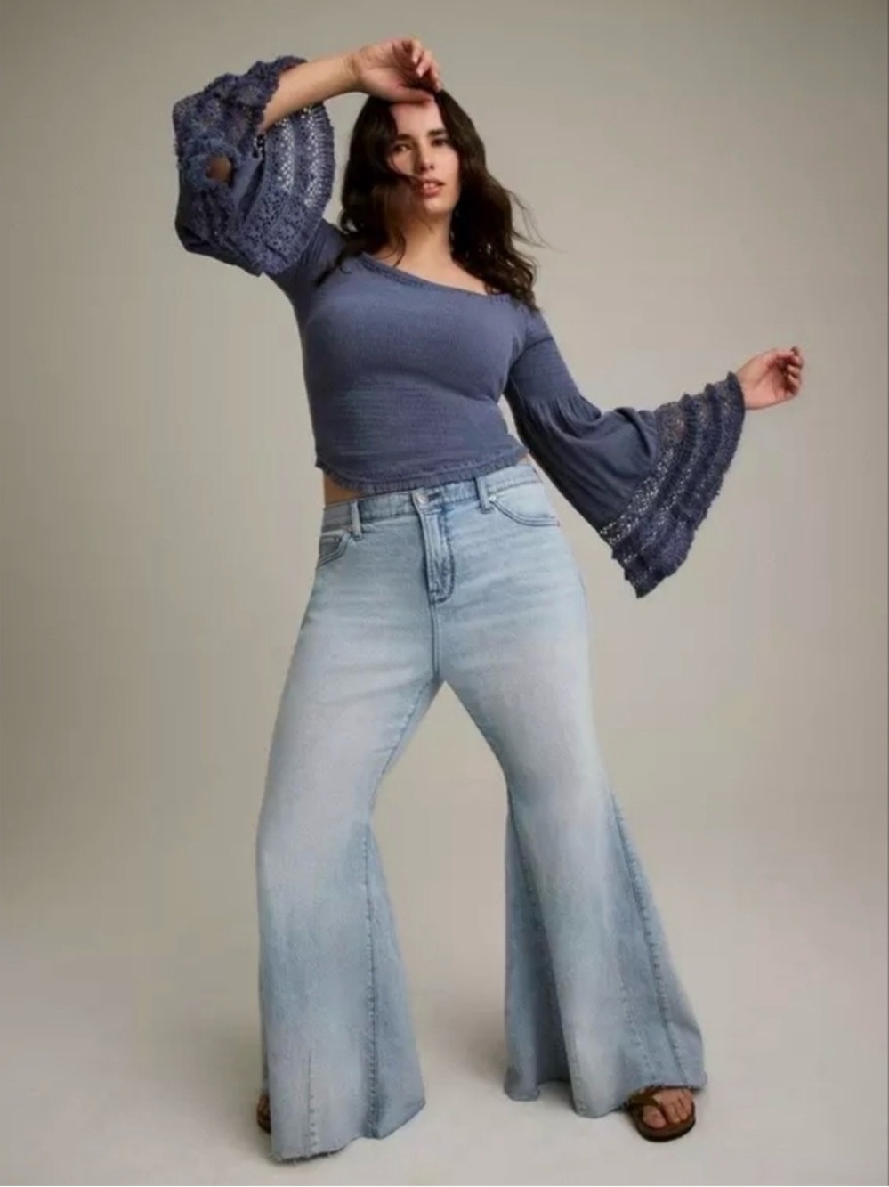 Torrid super flare festi bell bottom jeans